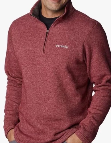 Columbia Men’s Great Hart Mountain 1/4 Zip - Red Jasper Heather Men’s Size XL