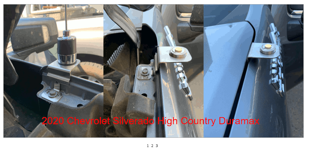 Fender Mount Antenna Bracket 2019 2023 GMC Sierra AT4 Denali