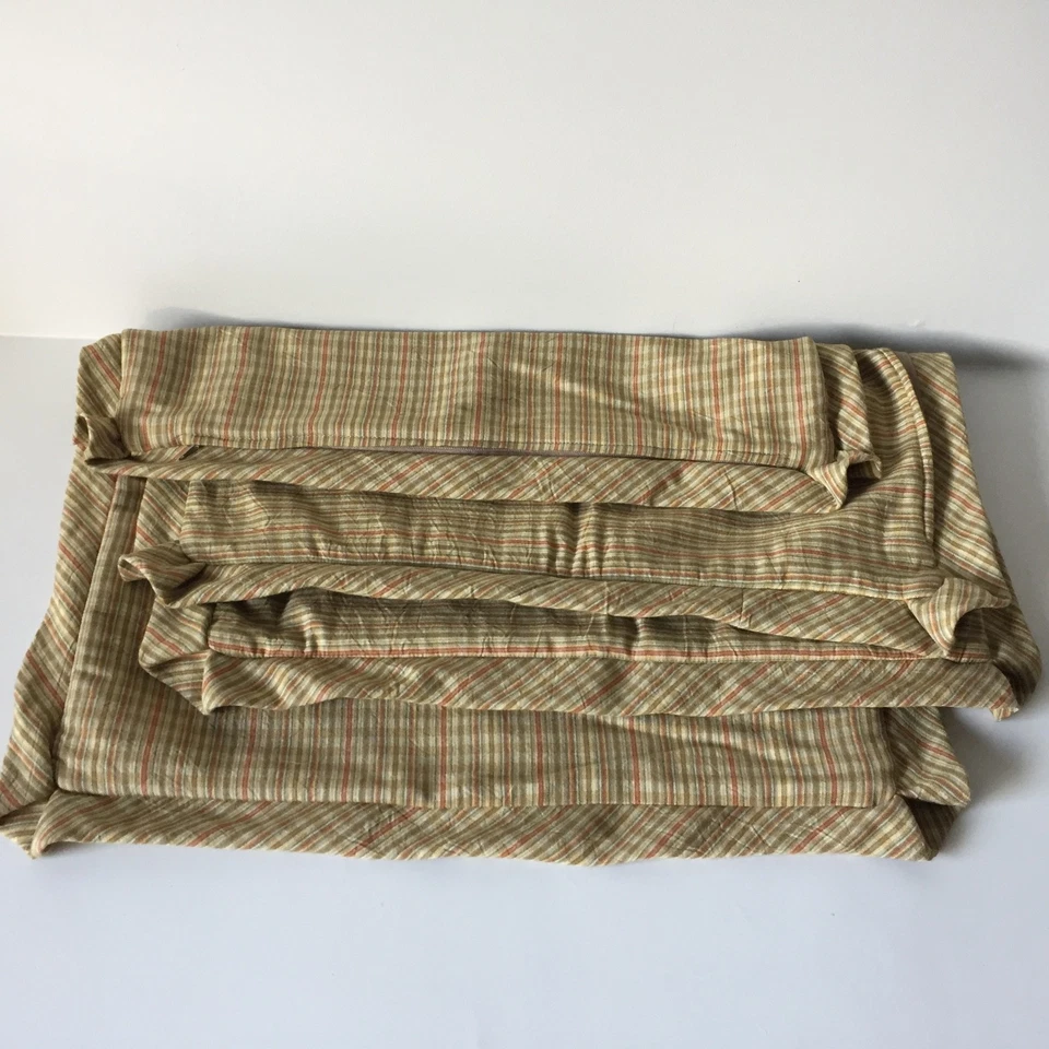 2 Lillian August Throw Pillow Covers 19 in. Square Brown Stripe with Ruffle Edge - Image 4 of 4