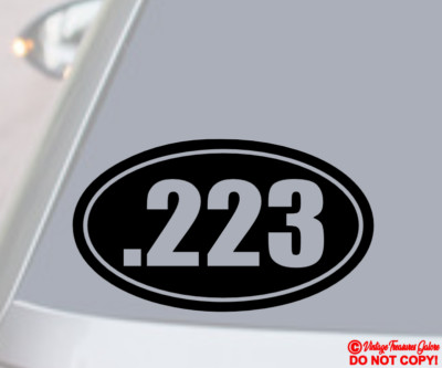 .223 Vinyl Decal Sticker Car Window Gun Ammo Rifle Case Safe Storage ...