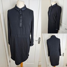 Size 14 M&S Collection Black Knee Length Dress Office Workwear