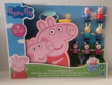 Peppa Pig Peppa's Adventures Carry-Along Brothers & Sisters, 9 Figures, Ages 3+