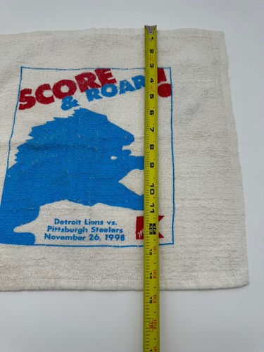 Detroit Lions Rally Towel 1998 Score & Roar vs Pittsburgh Steelers Heads-Tails - Picture 3 of 5