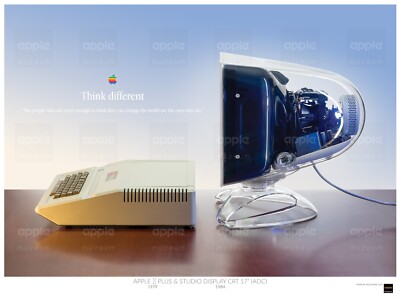 Apple II Plus & Apple Studio Display ADC Poster 30x40cm