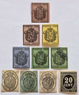 SPAIN OFFICIALS Lot of 9 6x MM 2x No Gum 1x FU 1 War Stamp (FMM). €110.