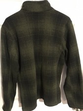 The North Face Gordon Lyons Green Shadow Plaid 1/2 Zip Fleece Pullover Men's M