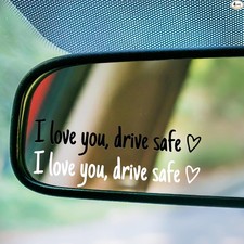 4Pcs I Love You Drive Safe Mirror Stickers, Cute Car Stickers, Vinyl Car Decal f