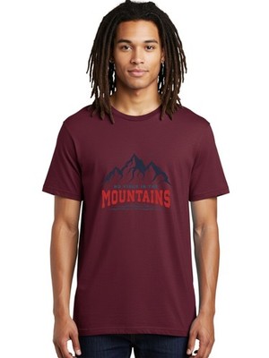 No-Virus-In-The-Mountains Mens Graphic Tee, 100% Cotton, Casual Summer Wear