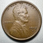 1912-S  LINCOLN CENT  AU   KEY DATE  #2214