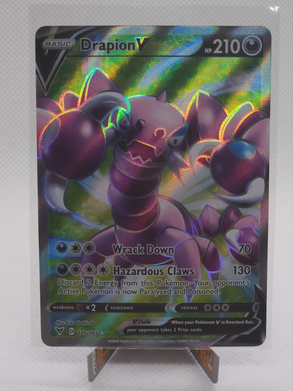 Pokemon Drapion V (Full Art) Ultra Rare SWSH04: Vivid Voltage 175/185 NM
