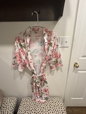 Show Me Your Mumu Floral Garden Of Blooms Kimono Robe Duster Pink Green Sz OS