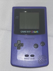 Nintendo Game Boy Color Grape purple Handheld System CGB-001 Working