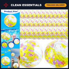 36 Pcs Inflatable World Globe 16" PVC Beach Ball Toys for Kids Pool Party Games