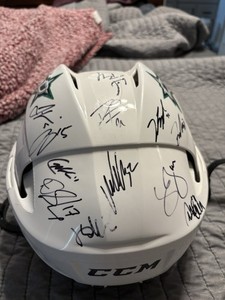 Dallas Stars Team Signed Full Size CCM Hockey Helmet 2014-15 Benn Eaves Hemsky