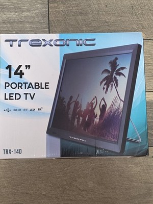 Trexonic TRX-14D 14in Portable LED TV w/Remote HDMI USB SD Rechargeable Open Box