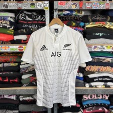 ALL BLACKS NEW ZEALAND 2014/2015 AWAY ALTERNATE RUGBY SHIRT JERSEY ADIDAS SIZE M