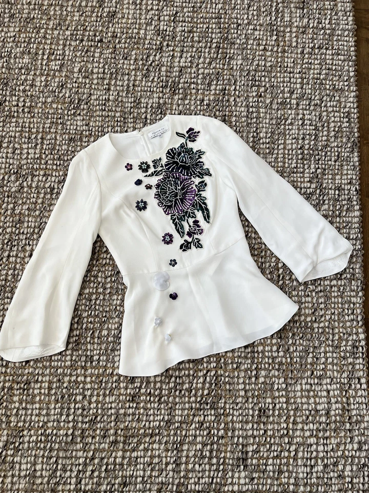 ANDREW GN Emblished Blouse FR Size 36 - Image 3 of 4