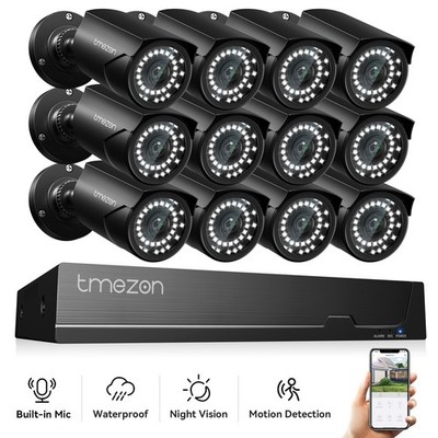 16CH POE Kit Home IP Camera System Full HD Home Monitoring Night Vision IP66