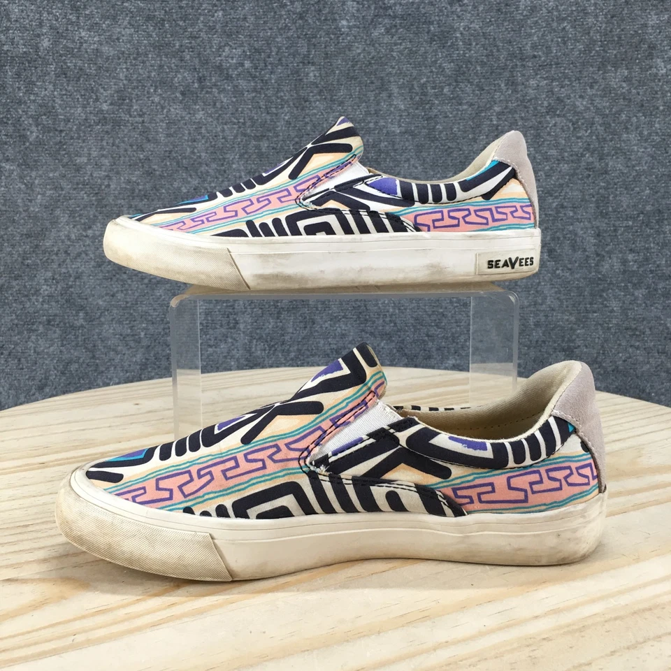 SeaVees Shoes Womens 7 Hawthorne Slip On Multicolor Hoffman Popplin Twil Low Top - Image 2 of 4