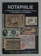 Katalog einer 10. Papiergeld-Auktion vom September 1994