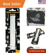 Artist-Approved White Charcoal Pencil Set for Sketching – 3 Piece Collection