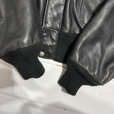 Schott 184SM G-1 Flight Jacket Leather Riders Black Men's 2XL Size