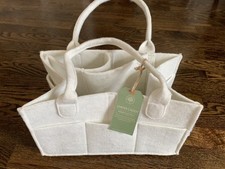 PARKER BABY Felt Diaper Caddy Nursery Storage Bin Organizer Foldable NEW