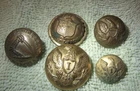 lot five civil war federal uniform coat cuff buttons