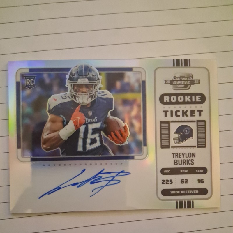 2022 Contenders Optic Treylon Burks Variation Silver Rookie Ticket Auto #137