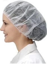 Disposable Bouffant Caps Spun-bounded Poly, Head Cover Hair Net 21 Inch (1000)