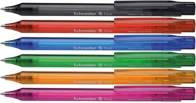 Fave Kugelschreiber Druckmechanik, M 50er Packung sortiert, blau