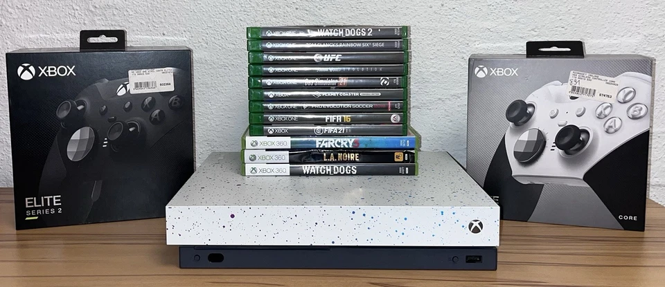 Xbox One X Konsole 1 TB Hyperspace Edition mit 2 Elite 2 Controller + 15 Spiele - Bild 2 von 4