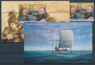 LT16636 Ireland 2007 viking longship historical figures sheets MNH