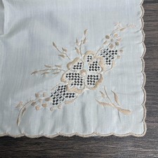 Embroidered Tablecloth 108 x 68 with 12 Napkins Openwork Cutwork 4703