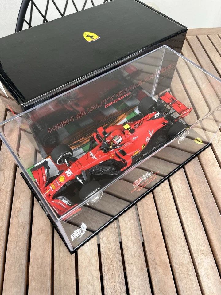 Charles Leclerc 2019 Winner Italian Monza Gp Ferrari SF90 BBR Models 1:18 Scale - Immagine 2 di 4