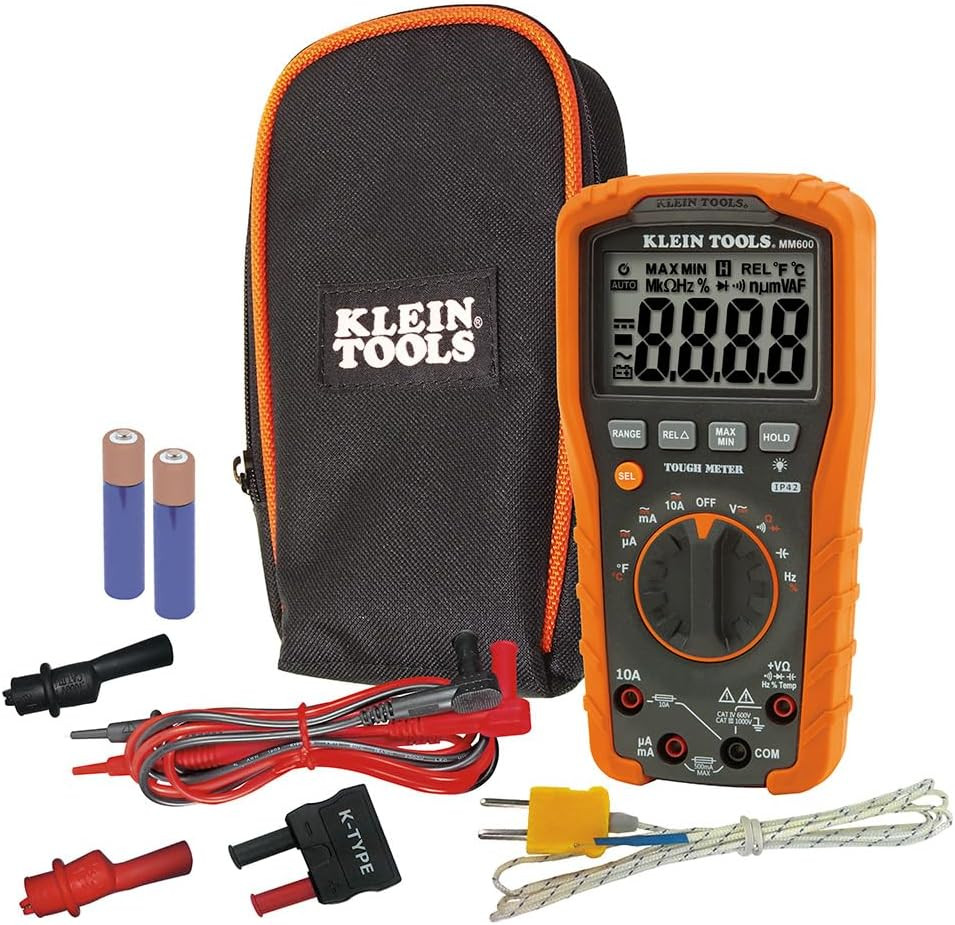 Klein Tools MM600 Digital Multimeter - Auto-Ranging, 1000V, 