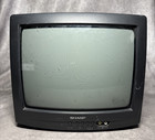 Sharp 13N M100B 13 CRT Color TV Front RCA Inputs Retro Gaming Monitor