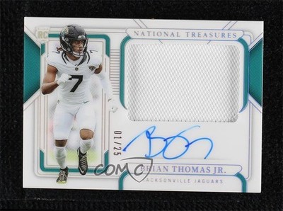 2024 National Treasures Rookies Holo Silver 1/25 Brian Thomas Jr Auto RC 9su