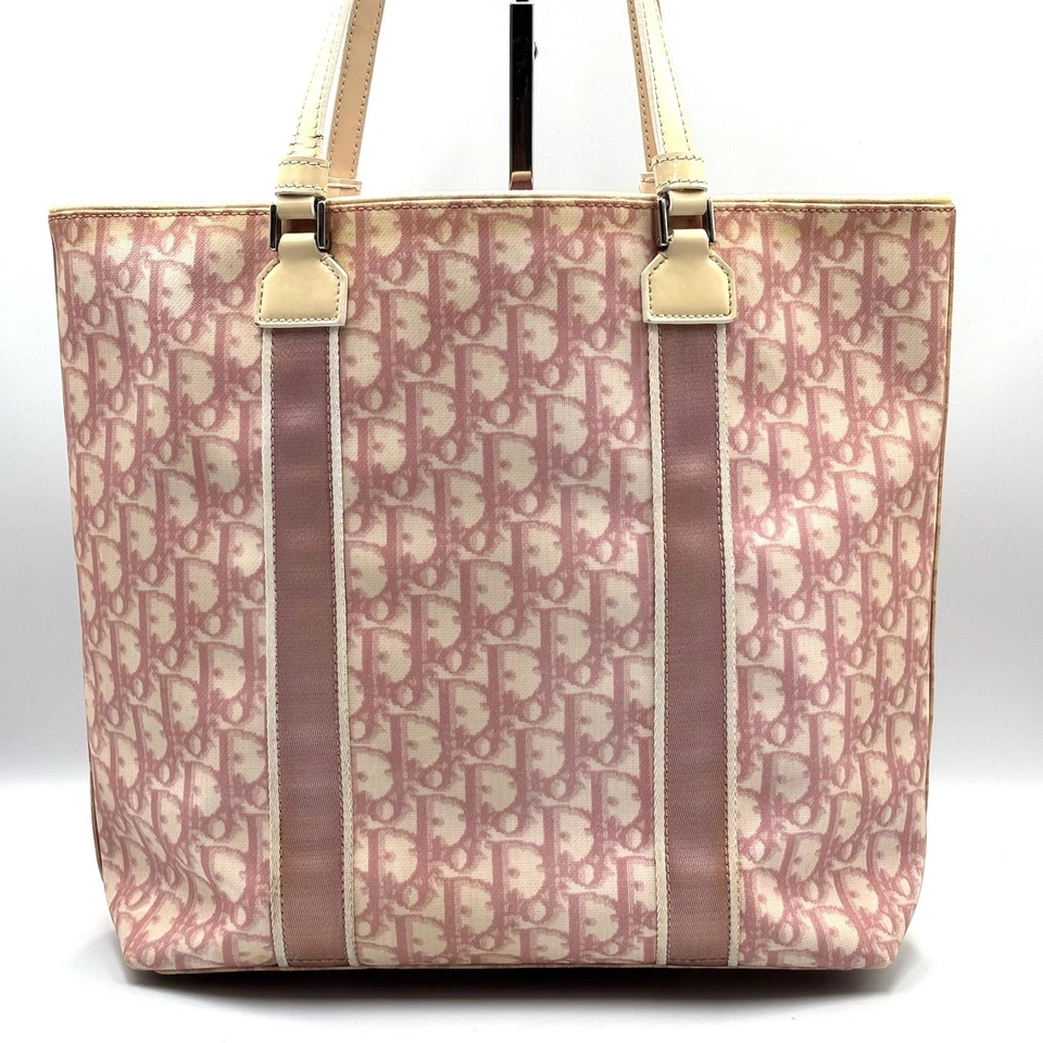 Dior Tote Bag Trotter PVC Patent Pink Authentic - Image 2 of 4