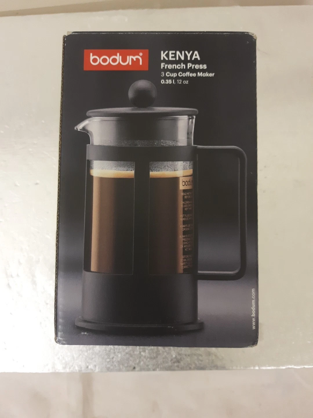 Kenya 350ml French Press Coffee Maker - Lightweight Borosilicate Design