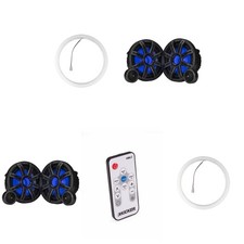 Kicker  2 Pair  51MSS84 8" Component LED Premium Marine Speakers  47KLSR8 ...