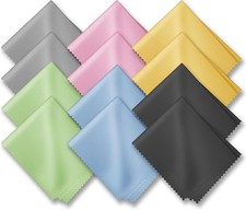 12 PCS Microfiber Cleaning Cloth for Glasses 6"X7" , Premium Eyeglass Cleaning