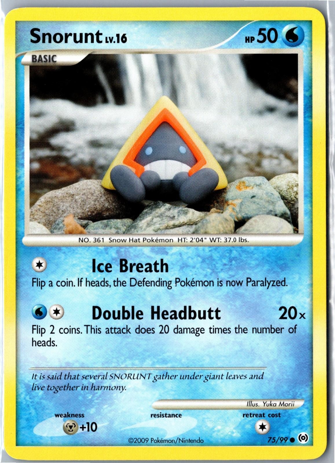 Pokemon Card - Snorunt Arceus 75/99 2009 Common Lightly Played