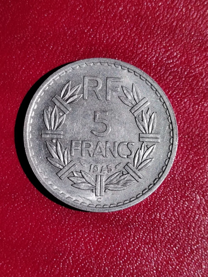 Lot de 2 pièces rares 5 Francs Lavrillier Aluminium 1945 C et 1946 C - Photo 3/4