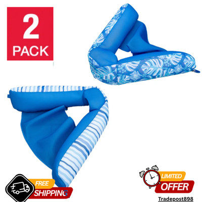 2-Pack Big Joe Kona Noodle Sling Chair Pool Float No Air Needed Stripes Assorted