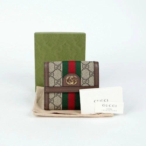 Portefeuille Gucci Supreme Ophidia à rabat français 523173 128792415