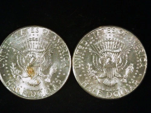 2008-P and D Kennedy Half Dollars (2 coins ) AU+. Free Shipping!