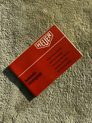 Vintage Heuer Red Garantie für Automatik Chronographen - Leerpapiere
