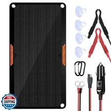 OYMSAE12V Solar Battery Charger ，10W Waterproof Solar Battery Maintainer,Port