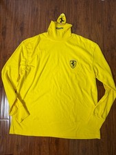 NWT Ferrari × Vintage Mens Vintage Ferrari 1996 Pullover Racing Yellow SZ L 1998